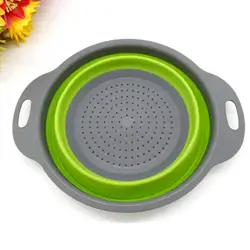 Food Grade Silicone Collapsable Bowls Kitchen Silicone Strainer Collapsible Colander