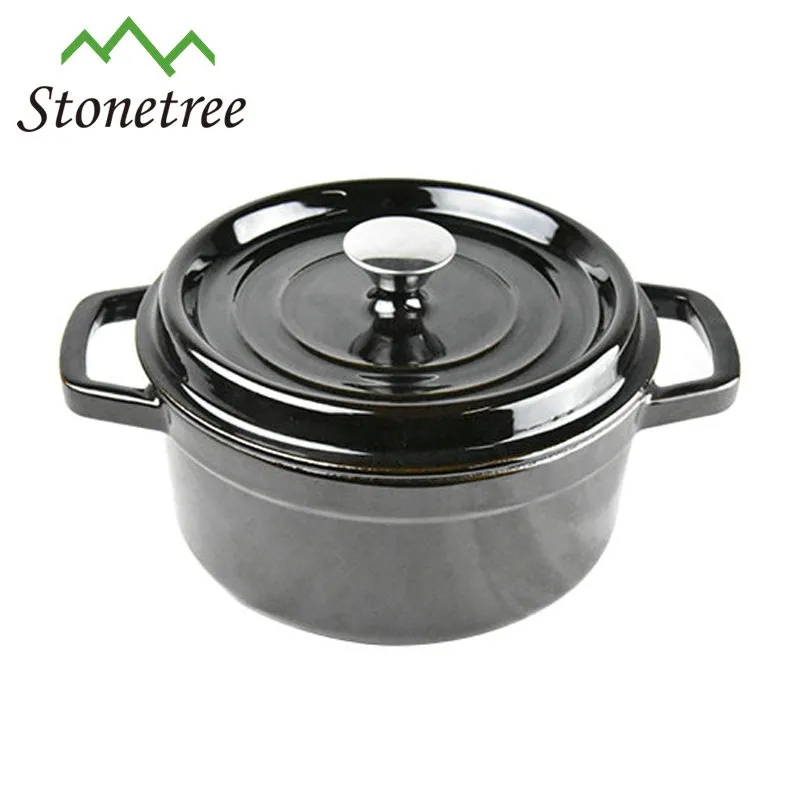 Литая мини-кастрюля с крышкой 10 см 200 мл