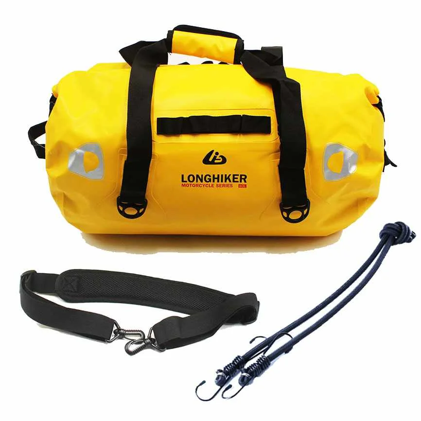 rushed PVC motorcycle tail bag waterproof motorbike saddle side bags