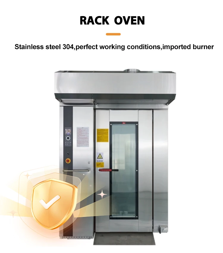 Custom 15 Tray Gas Electric Rotating Bakery Equipment Baking Bread Biscuit Industrial Rotary Rack Oven