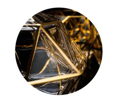 The Latest European Czech Crystal Glass Golden Whiskey Wineglass Set