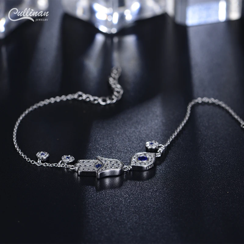 2021 счастливые подарки Новый турецкий Iced Out Коренастый браслет с звеньями Аметист браслеты 925 пробы серебряный со сглаза