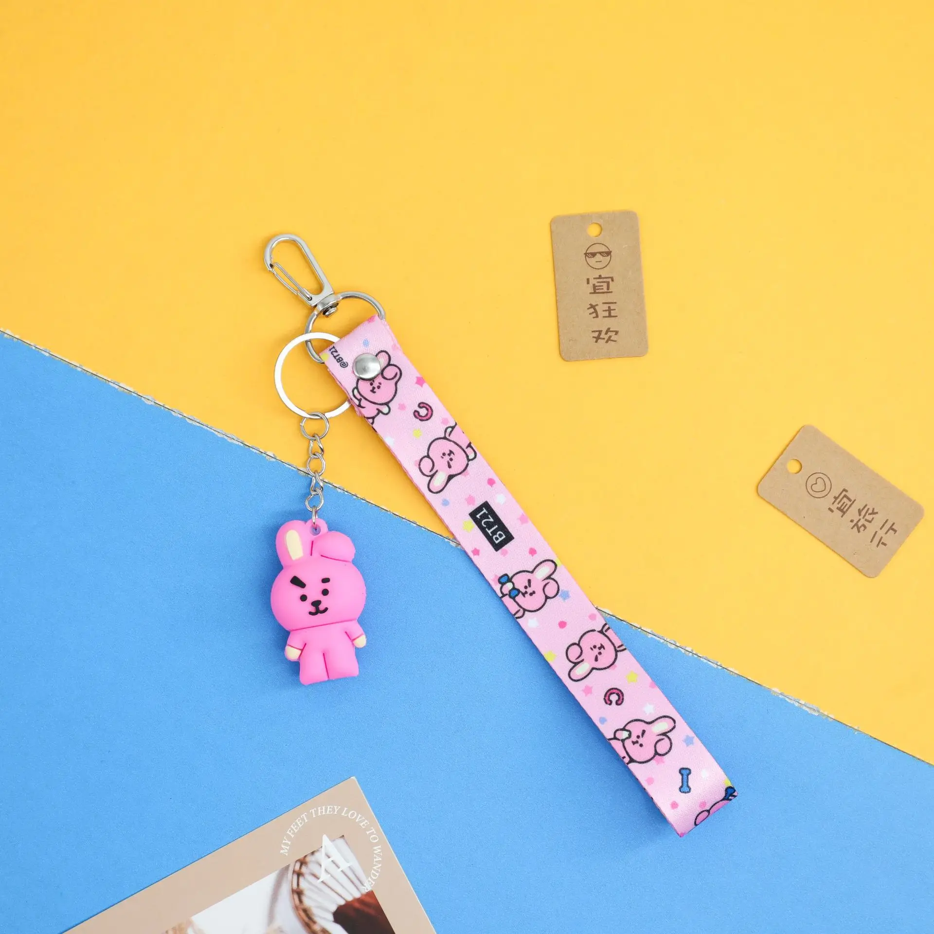 New Korean bt21 bulletproof youth group cartoon doll key chain bag pendant BTS