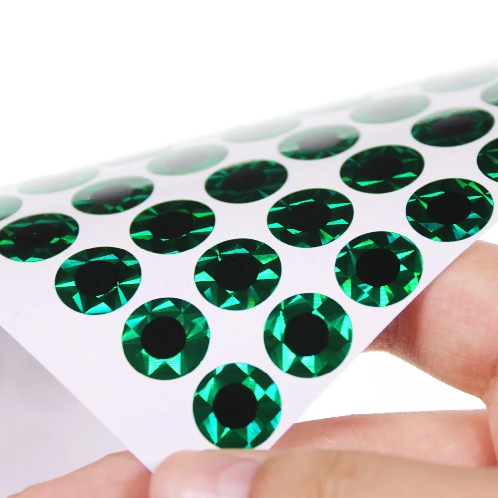 Flat Fishing Lure Eyes 2D Artificial Fish Eyes Sticker for Slow Jigging Metal Jig Lure 3mm-12mm Fly Tying Material