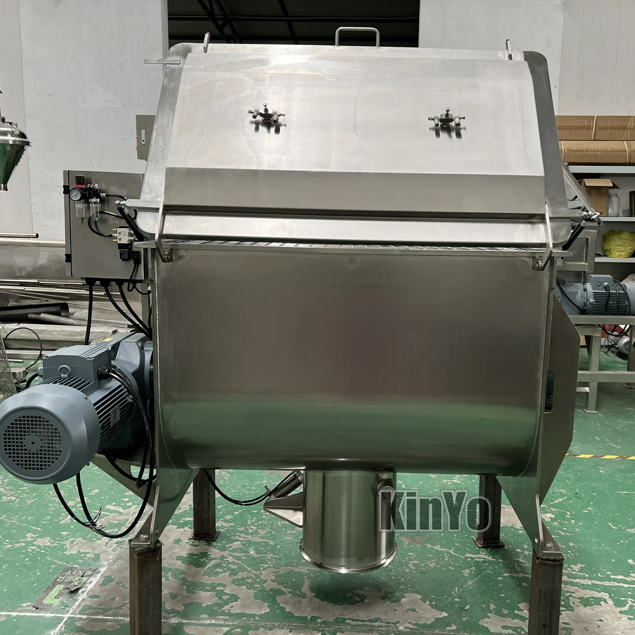 Manufacturer KinYo SS304 SS316 SS316L 300L coffee milk powder animal feed bake mixes cosmetics food spices Ribbon Mixer