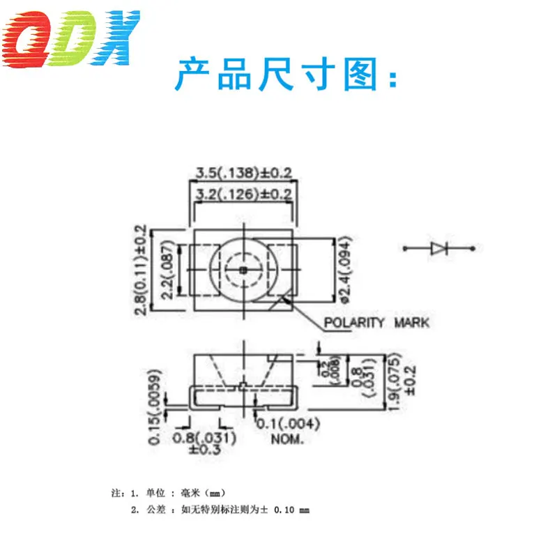 Factory Price blue Light LED Beads 3528 SMD LED Chip 3528 green Lighting SMD LED Diode LED Lighting  SMD 3528 green led diodes