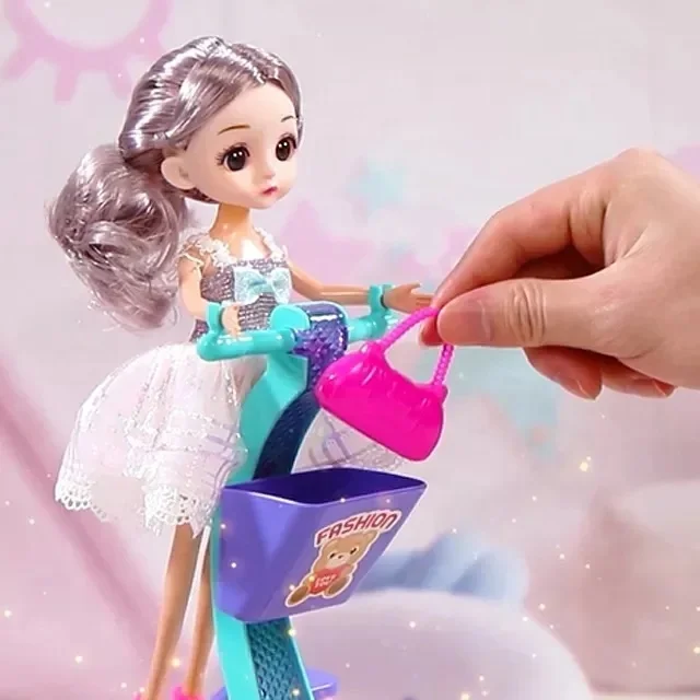 Hot Selling Fashion Beautiful Doll Toy Electric Princess Toy Car With Music And lights Princess Balance Car For Girl