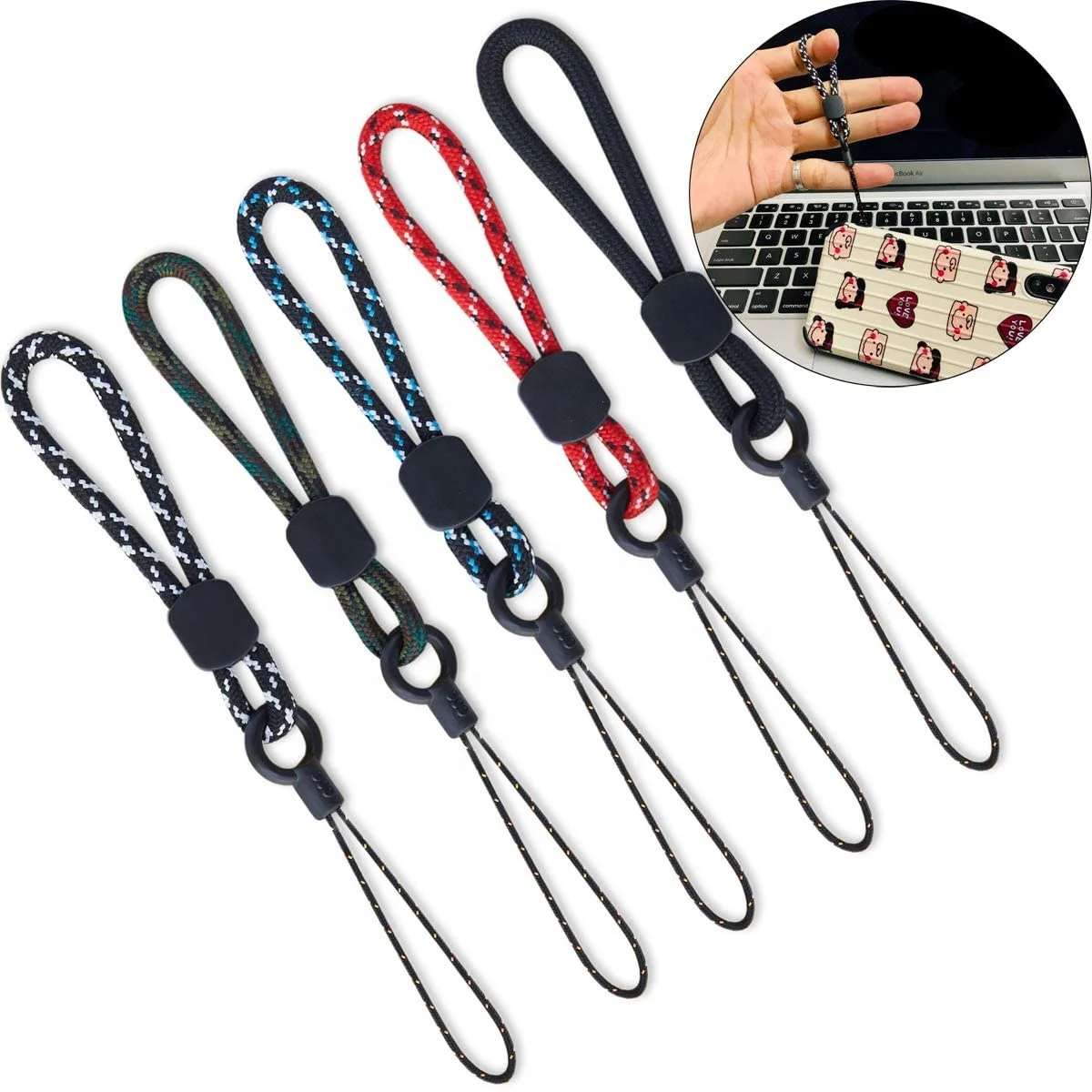 Finger lanyard for phone Cases keys USB Flash Drive CellPhone iPod ID Card Badge Cameras