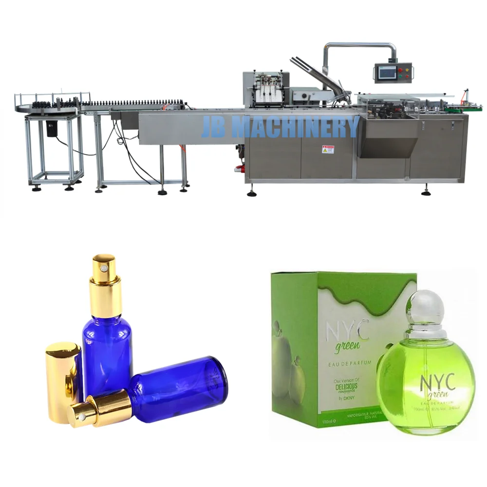 Automatic perfume carton packing machine box wrapping machine for 60ml bottles