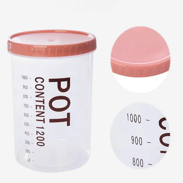 Food Storage Canister With Lid Logo BPA Free Durable Customizable OEM Box Plastic Storage Canister Plastic Jars