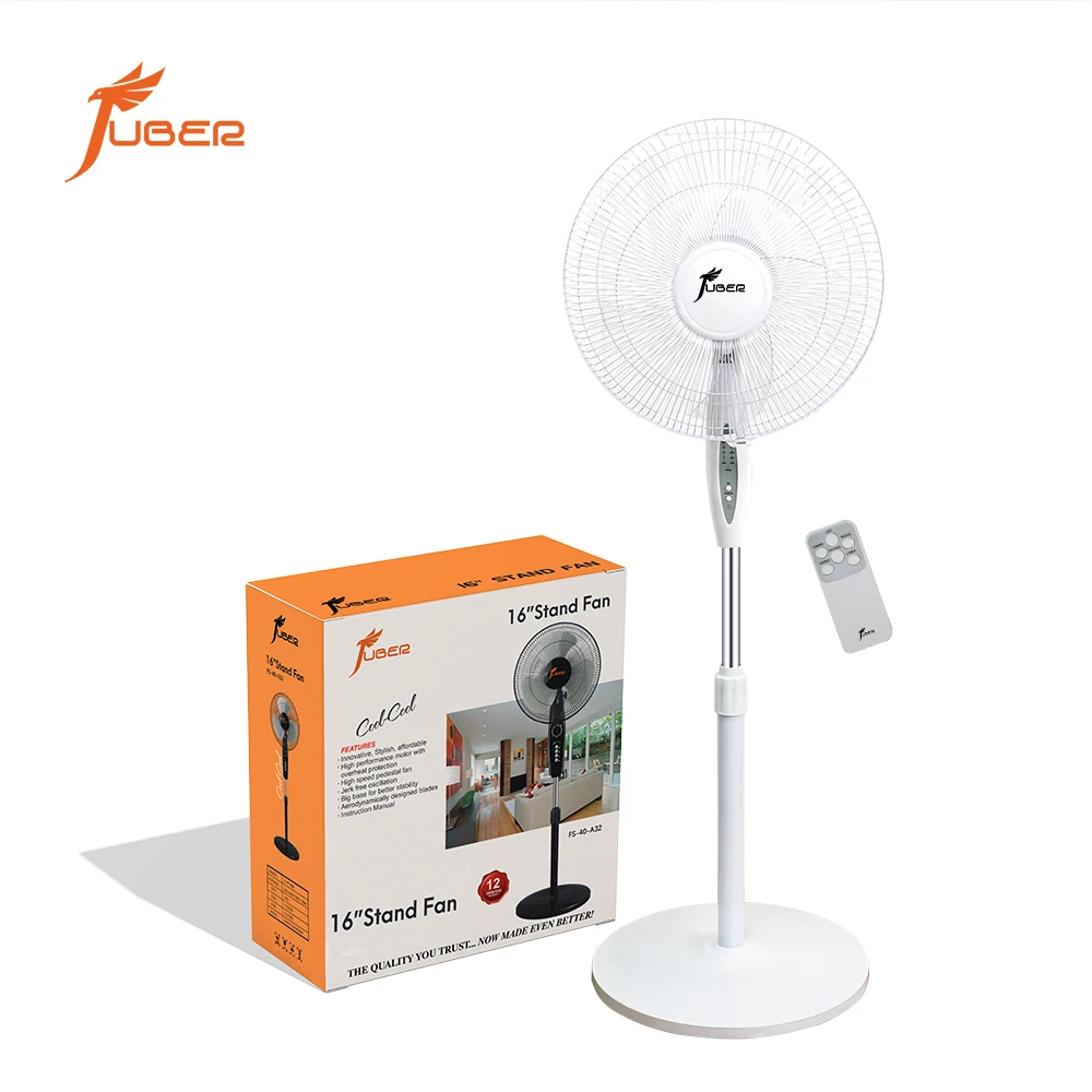 Hot Sale Cheap Price 16 Inch Low Noise Reduction Standing Fan With 5 Blades Electric Floor Stand Fan