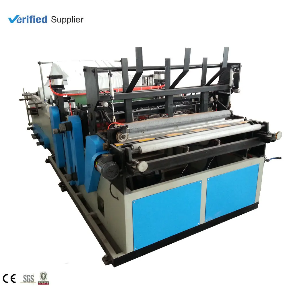 Full Automatic Toilet Tissue Paper Rewinder Hygiene Making Machine
