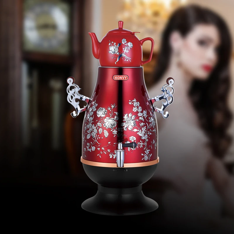 Classic Stainless steel  304 5L Electric Russian Type Tea Maker Samovar For Tea and Coffee Home