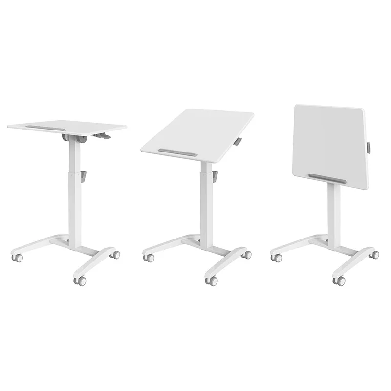 Portable Laptop Desk, Podium Stand Rolling Desk Laptop Table -Small Standing Desk, Mobile Desk On Wheels Computer Cart