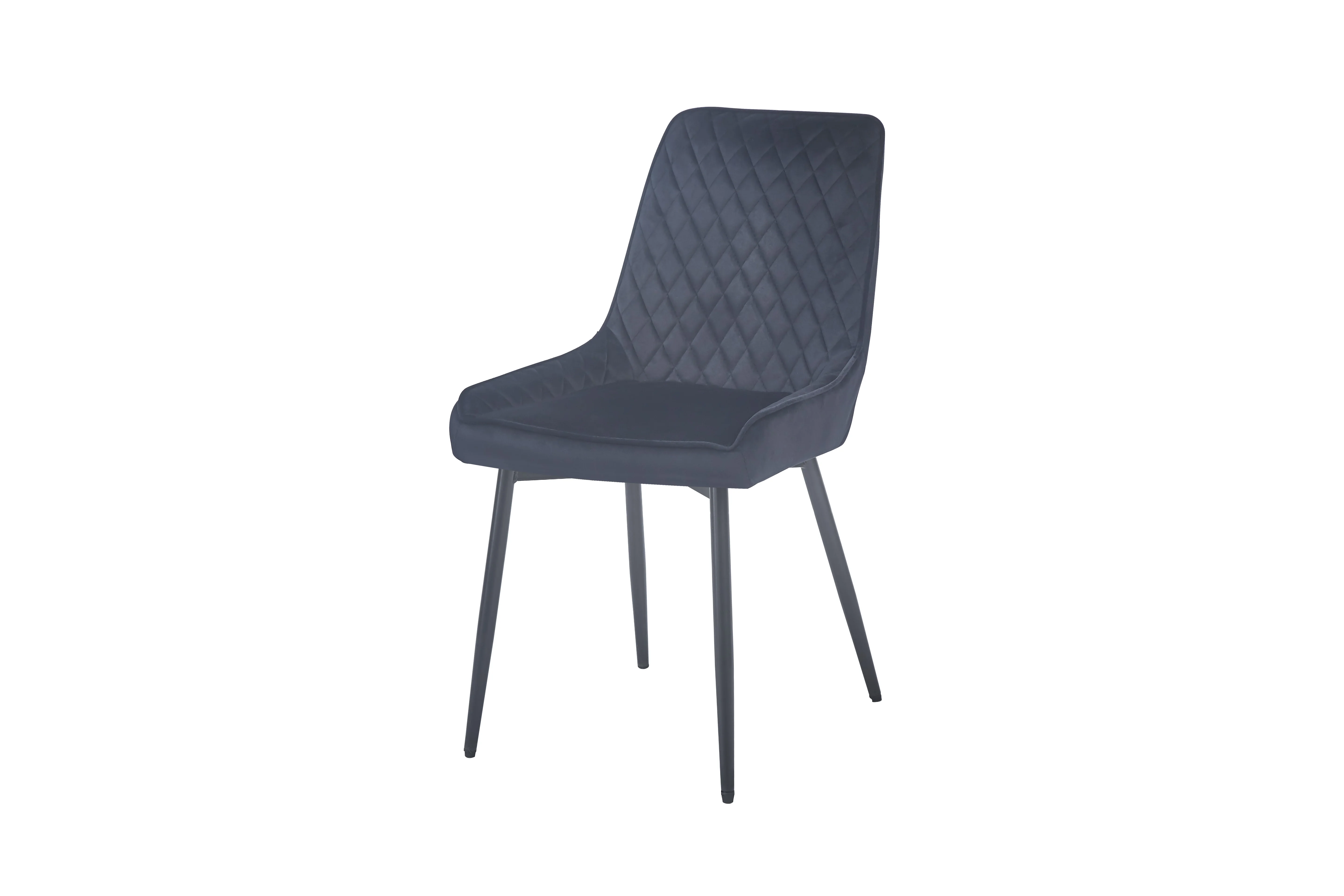 Black luxe velvet high back dining chair for kitchen dining room