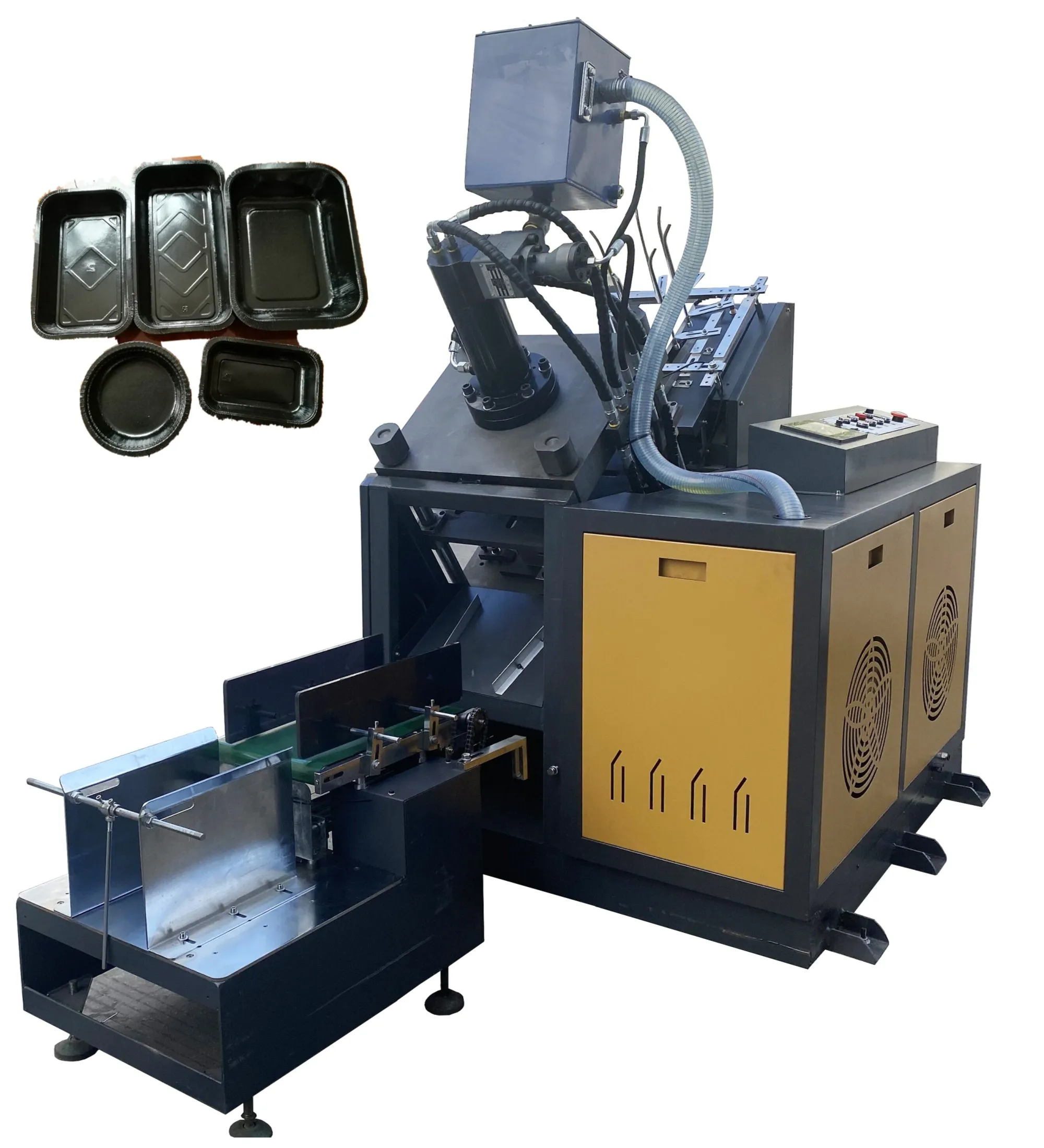 Hot sell food packaging bio ovenable kutular/ paperboard containers making machine