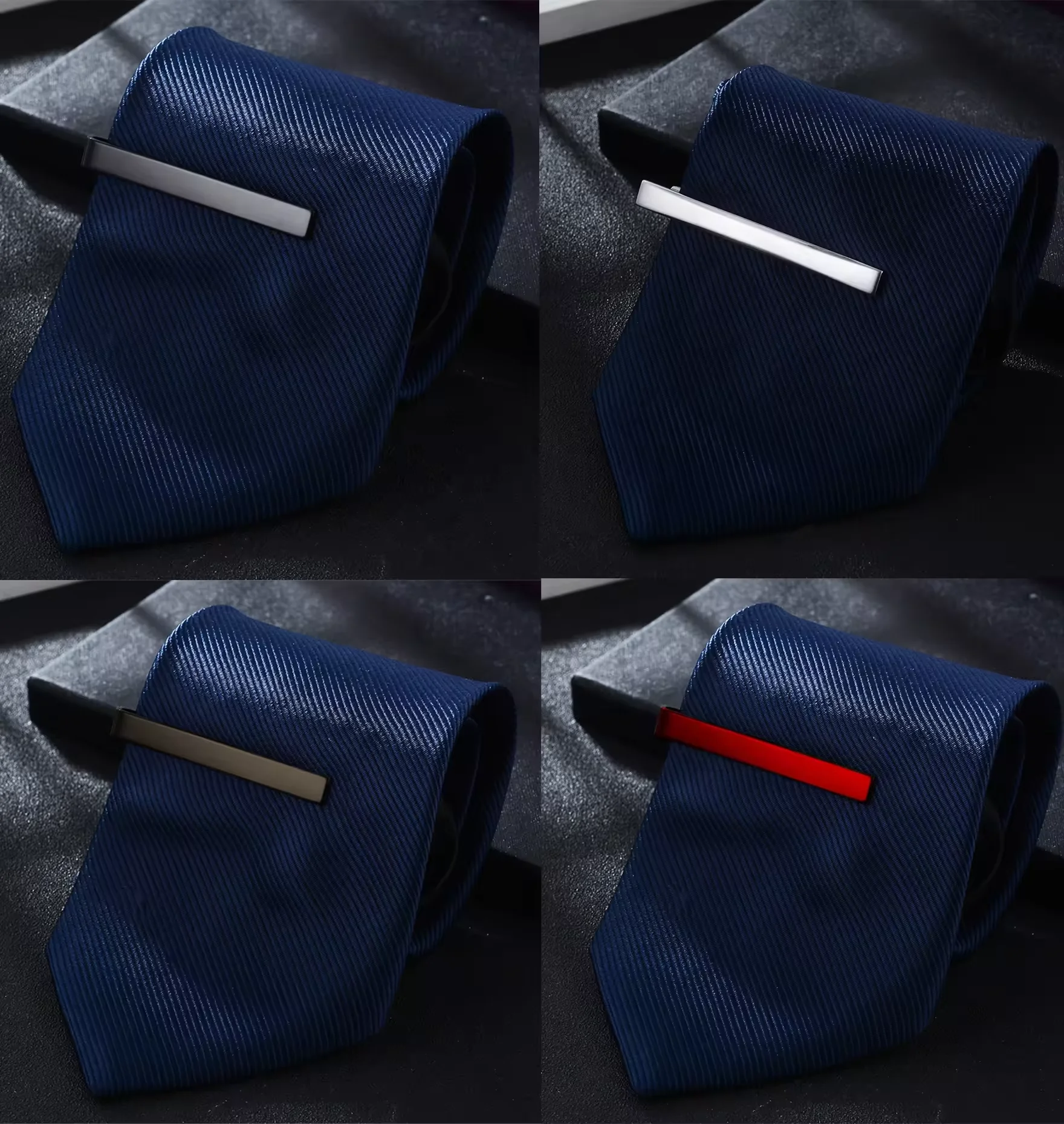 Engraving Logo Color Metal Custom High Quality Blank Tie Clip Regular Skinny Ties Necktie Wedding Business Clips for Men Women