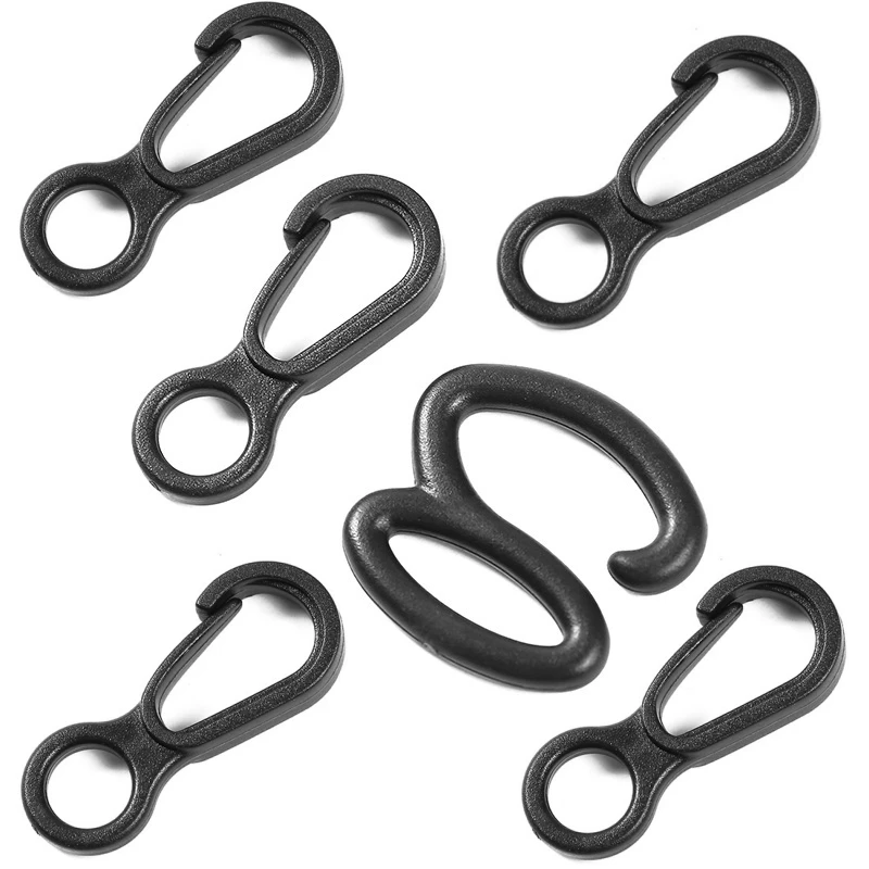 Factory Custom Hanger Webbing Quick Release PP Small Plastic Spring Clip Strap Hook Rotary Swivel Snap for 8mm Rope