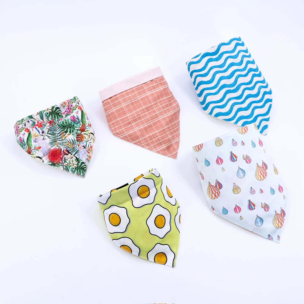 Dog Bandana and Scrunchie set polyester printed customized scarf dog bandana and headband dog bandana and scrunchie