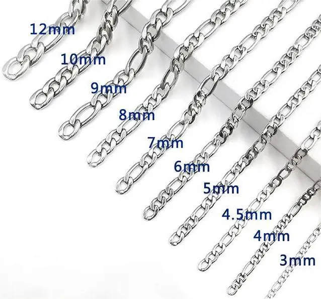 GP 3+1 Figaro chain Stainless steel chain bulk gold plated gunmetal for jewelry making findings Spool Roll by meter diy