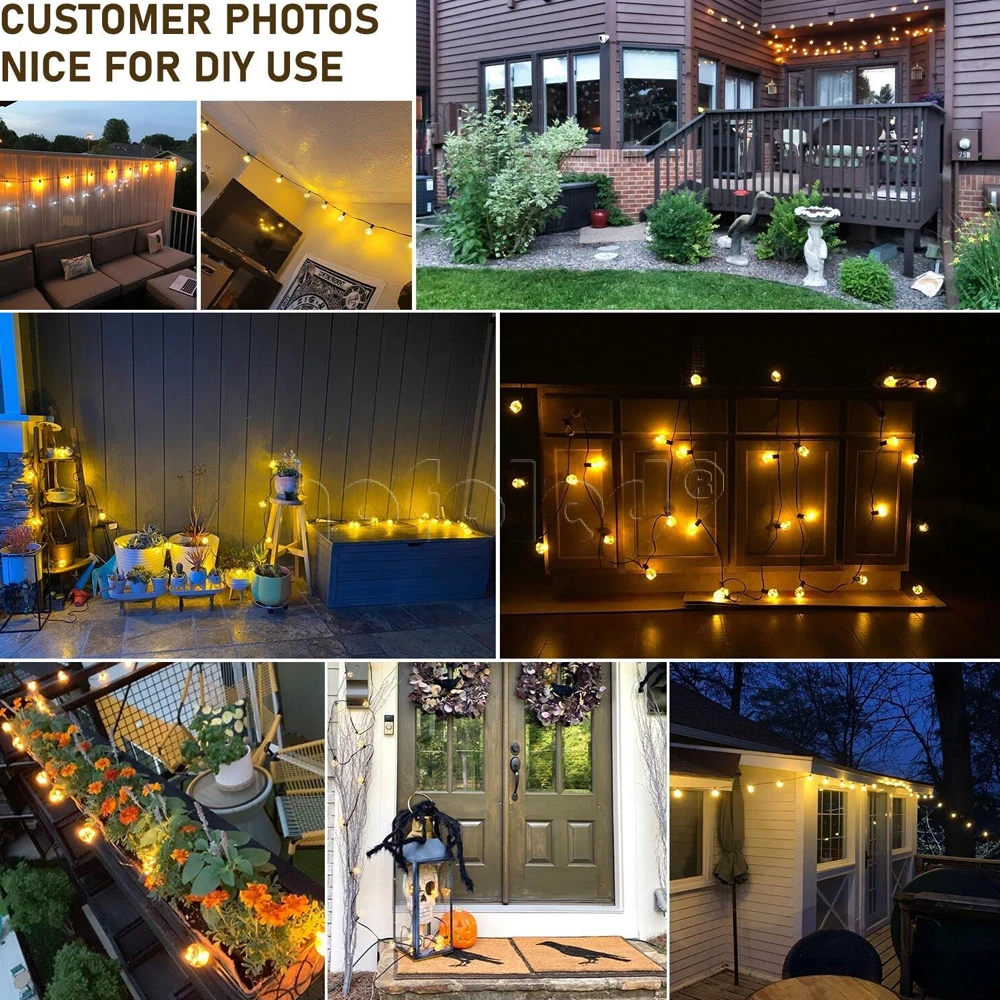 Wholesale Price Decoration Luces Led Holiday Lighting G40 Bulbs Outdoor Christmas LED String Light