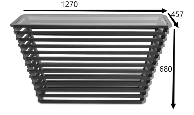 Spectrum Modern design living room furniture art deco corner long Solid Bamboo Console Table