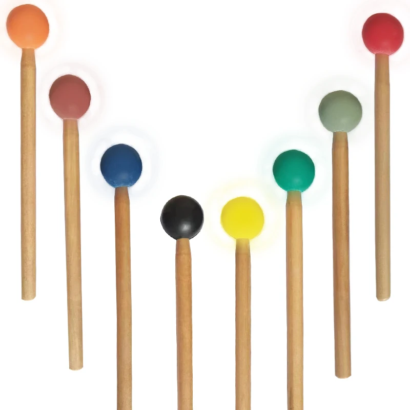 Бестселлер, деревянная ручка, резиновый шар, красочный и Прочный инструмент, ударный инструмент, молоток, музыкальный молоток