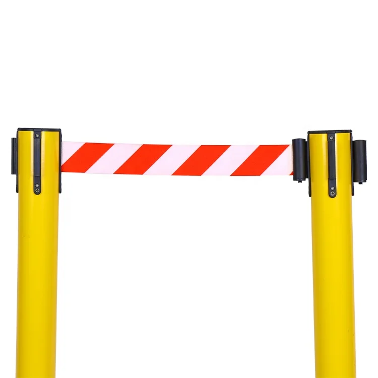 
New Products Traffic Base Belt Barrier Retractable Barrier Tape Plastic Crowd Control Barrier 