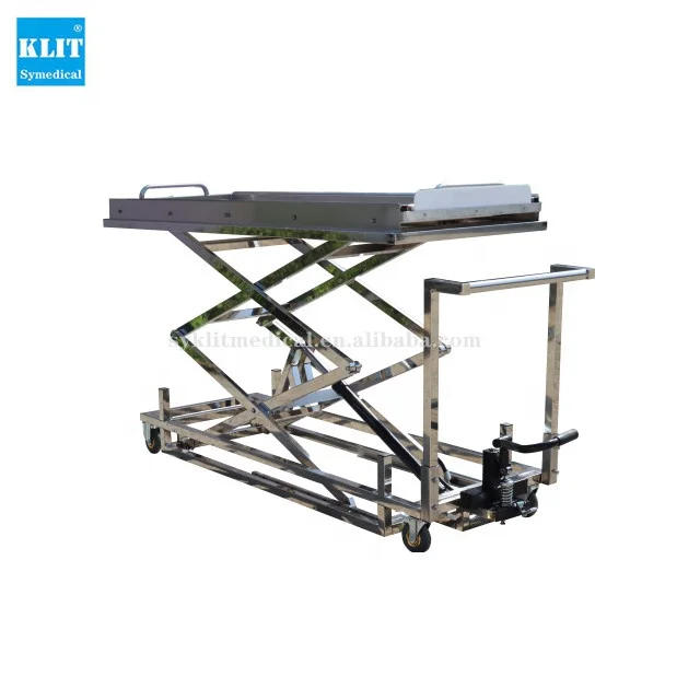 Provide customizable size mortuary coffin trolley lift/Mortuary Scissor Lift/Funeral Body Lifting Corpse Cart