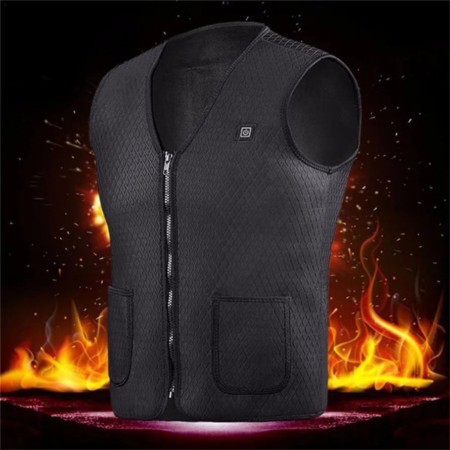 USB Heated Outdoor Winter Battery Neoprene Fiber Heating Vest for Keep Warm for People