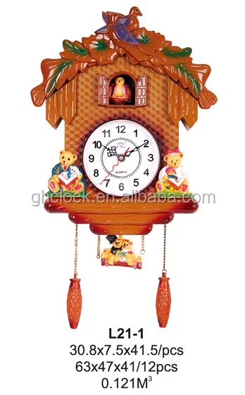 Popular Large wall clock china modern antique pendulum cuckoo clocks with birds wall clock