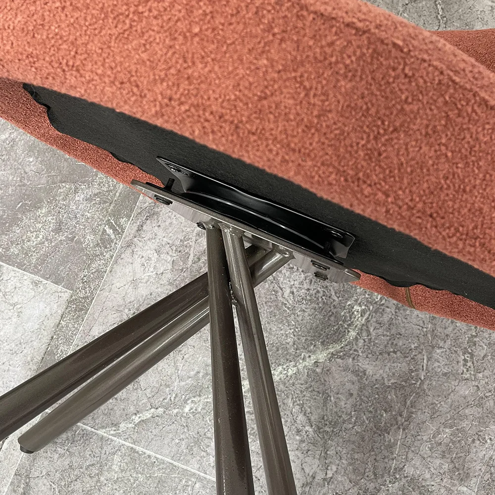 Wholesale Customized Restaurant Hotel Swivel Dining Chair Velvet Iron Frame Netflix Household Dressing Stool Make-up Chair
