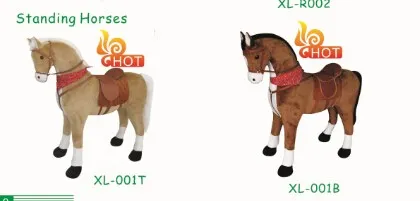 Hot-selling high quality soft and cute standing horse new oem plush toy for Adults