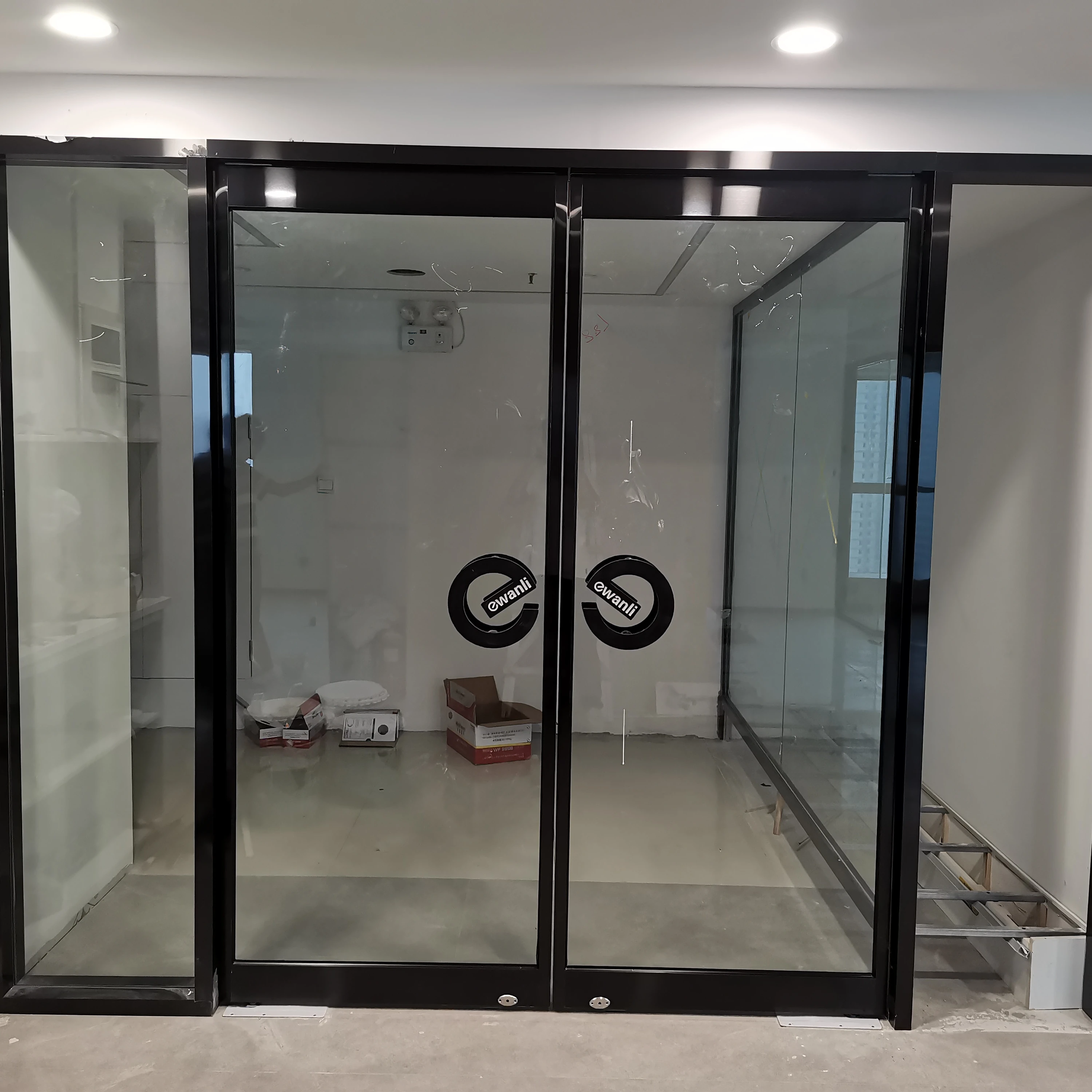 kitchen cabinet aluminum frame glass door
