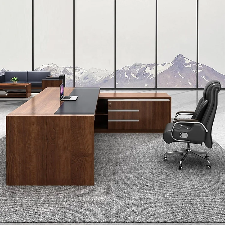 High Quality mesa oficina Luxury Commercial Furniture Office Standing Table Unique Executive Wooden Office Desk