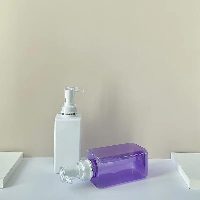 Custom plastic HDPE 500ml shampoo conditioner plastic bottles