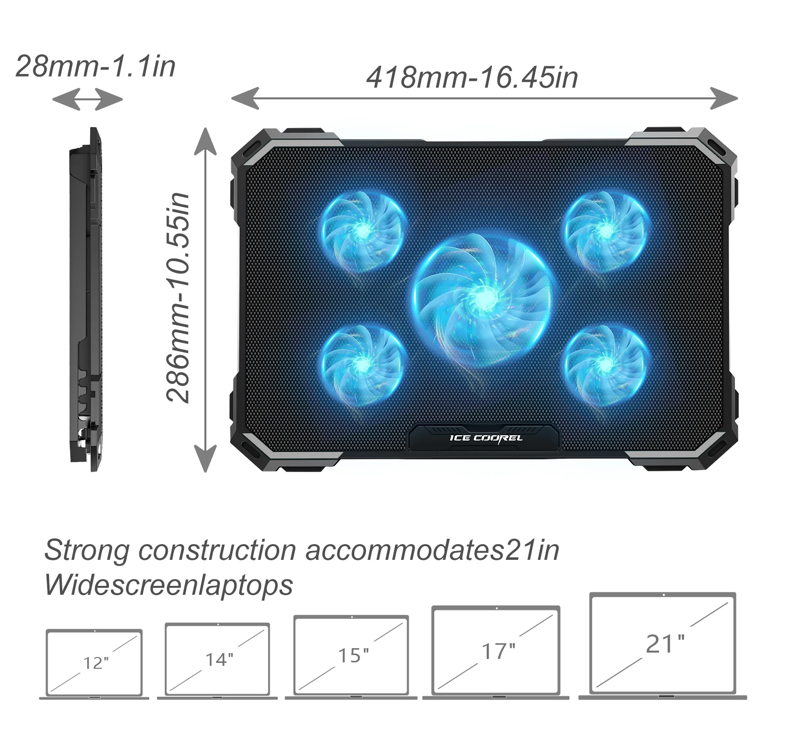 laptop Cooler 5 Fans For Computer Cooling Pad