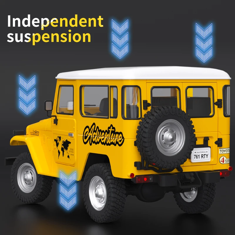 Hengguan HG4-50 2.4Ghz Remote Control Cars 1:16 Electric Light Sound Effect FJ40 RC Off-road Vehicle Simulation Model Car