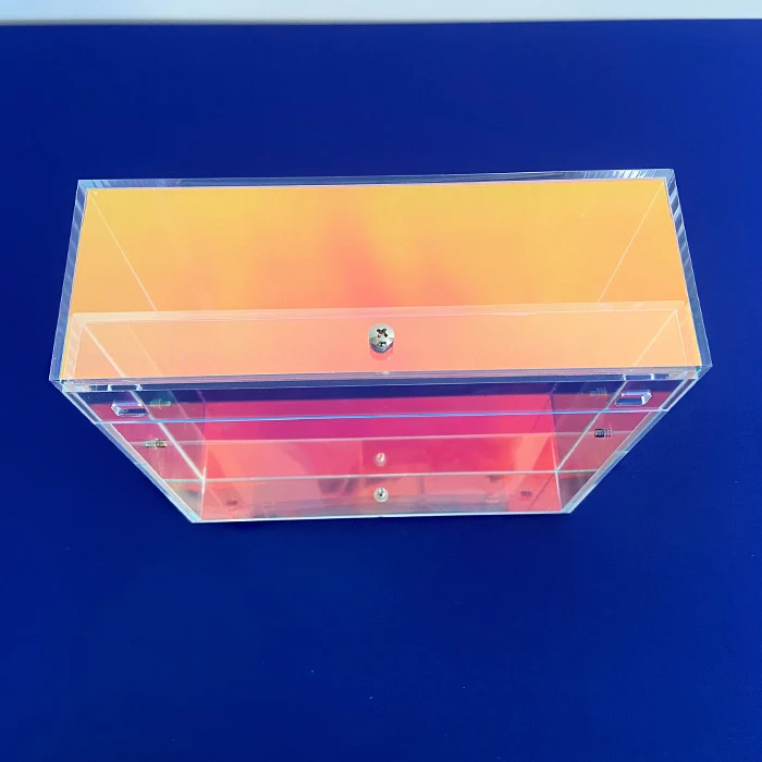 Custom Wall Mount Square Neon Acrylic Shadow Box Frame For Home Hotel Room Decor