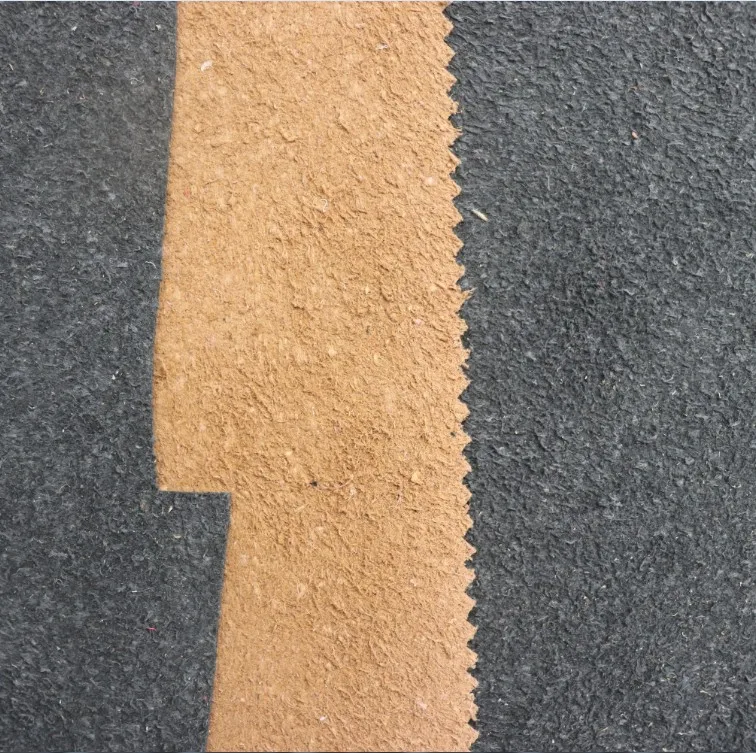 Nappa Grain Fabric Material Synthetic Artificial PU bonded flocking backing fabric Pinatex leather