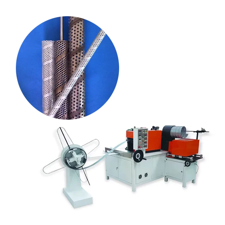 Small Oil Filter Expanded Metal Spiral Tube Making Machine