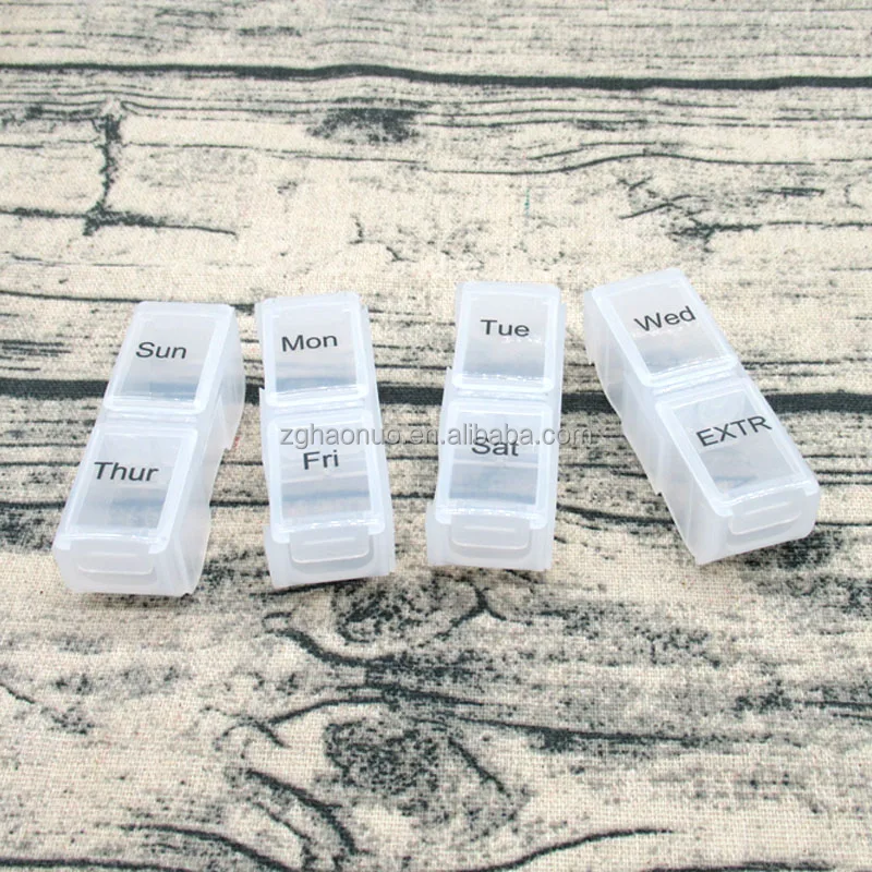 Portable 8-cell drug classification storage box Transparent pill storage box