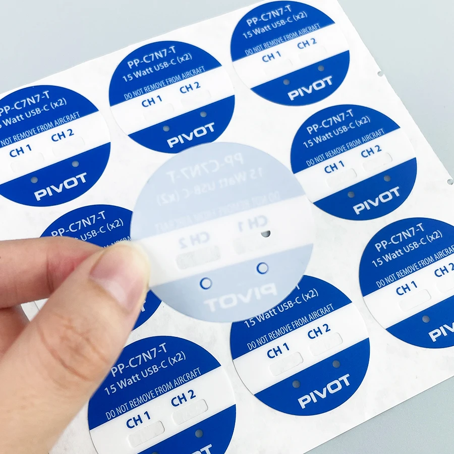 Flat Lexan Labels Control Panel Plastic Membrane Switch Decal PET PMMA Label Stickers Custom Die Cut PC Label Graphic Overlay