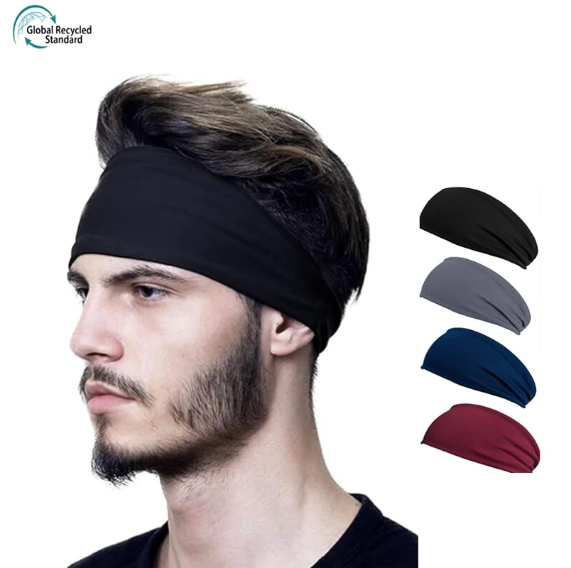 Customized Logo Sport Hair Bands Thin Cloth Headband Runners Sweat Absorbing Seamless Headband for Men Women
