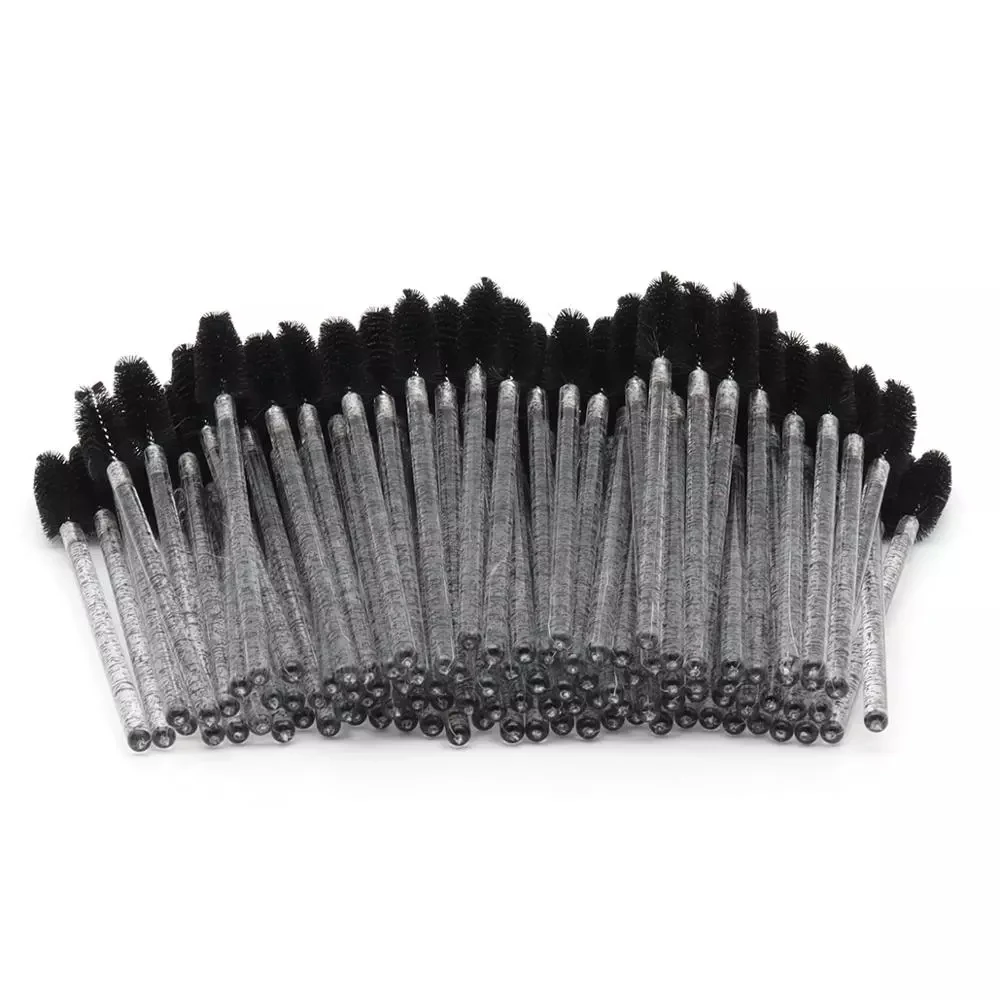 Disposable Micro Glitter Eyelash Mascara Wands Mini Crystal Eye Lashes Brush Comb Eyebrow Spoolies Makeup Beauty Tools