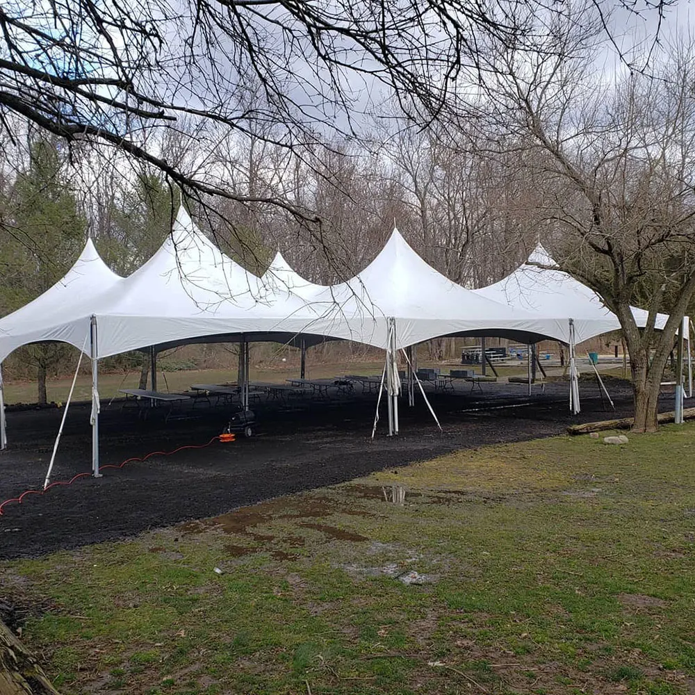 20x20  High Pagoda Frame Style Party Tent White Commercial Grade Canopy for Weddings, Graduations, Parties, and Events