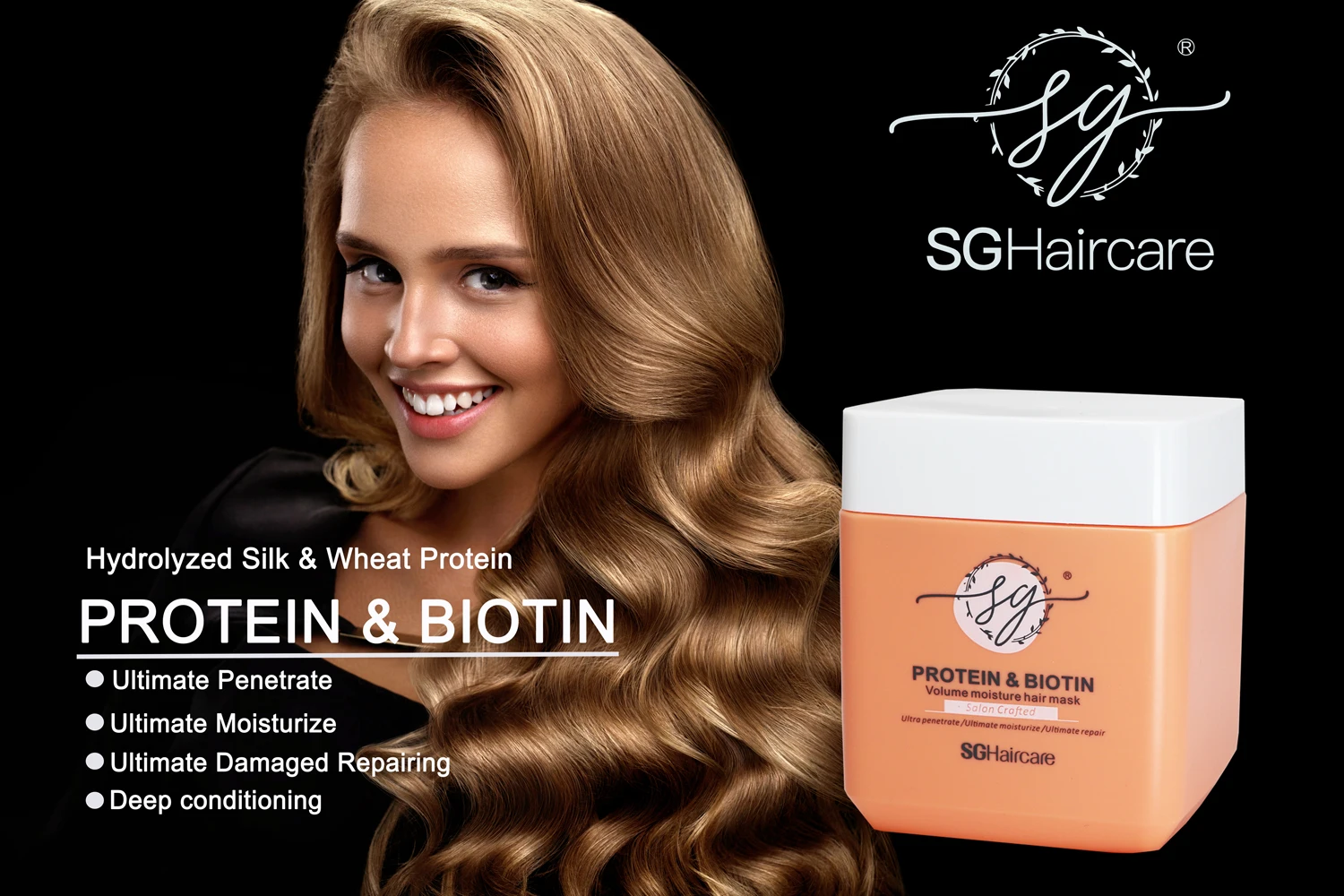 Deep Moisturizing And Nourishing masque kratine collagne cheveux Protein And Biotin Hair Protein Treatment Hair Mask