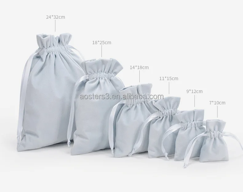 Custom Logo Velvet Drawstring Bags Jewelry Packaging Velvet Pouches Can Be Custom Small Gift Bags