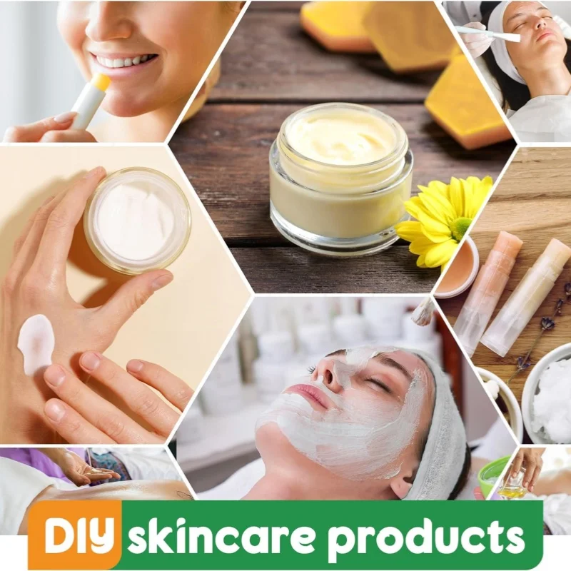 White Beeswax Pellets 100% Pure and Natural Triple Filtered for Skin, Face, Body and Hair Care DIY Creams,Soap Making Supplies