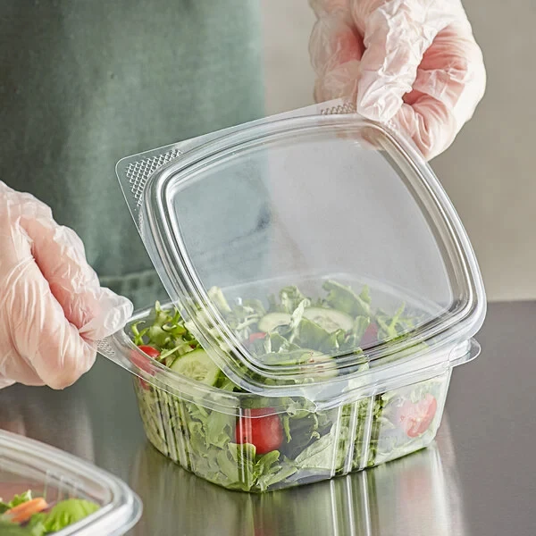 8oz 12oz 16oz 24oz 32oz 48oz Delicatessen Boxes With Clear Lids Food Clamshell Box Disposable Fruit Packaging Food Container